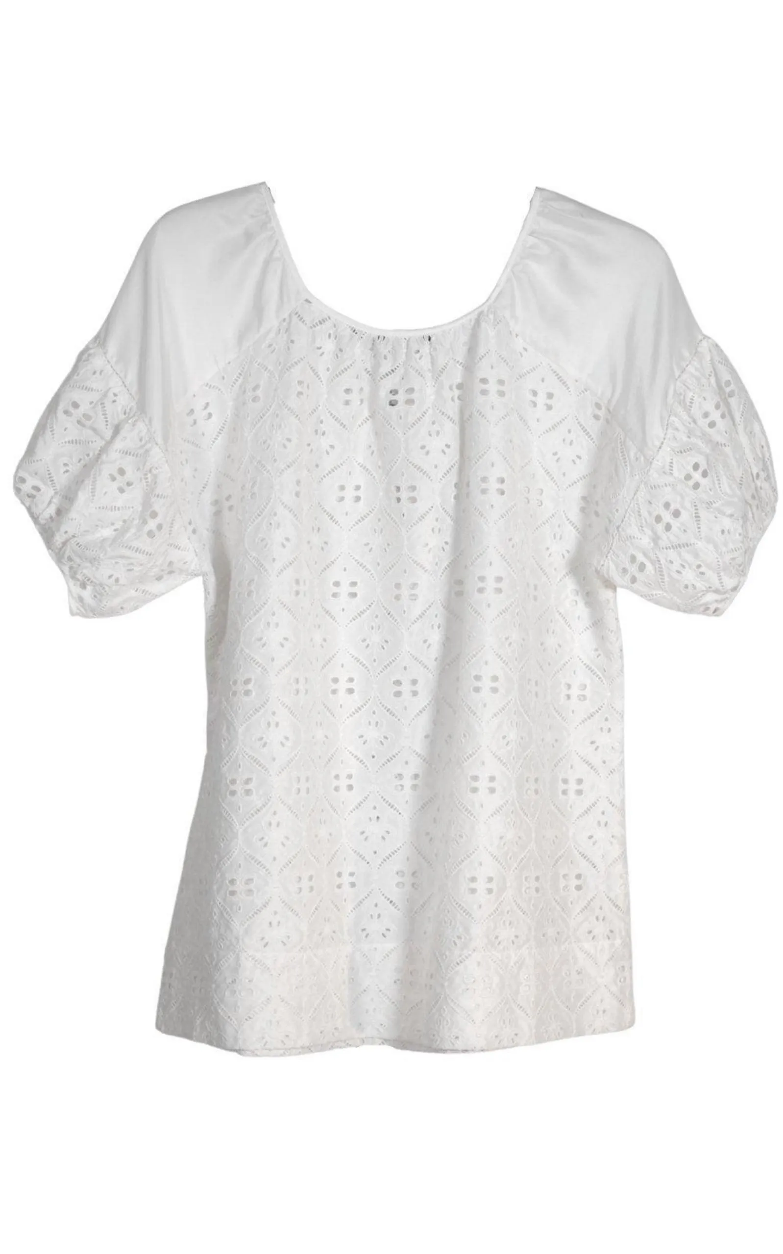 White Cotton Eyelet Top sold by Runaway Catalog product image thumbnail 3