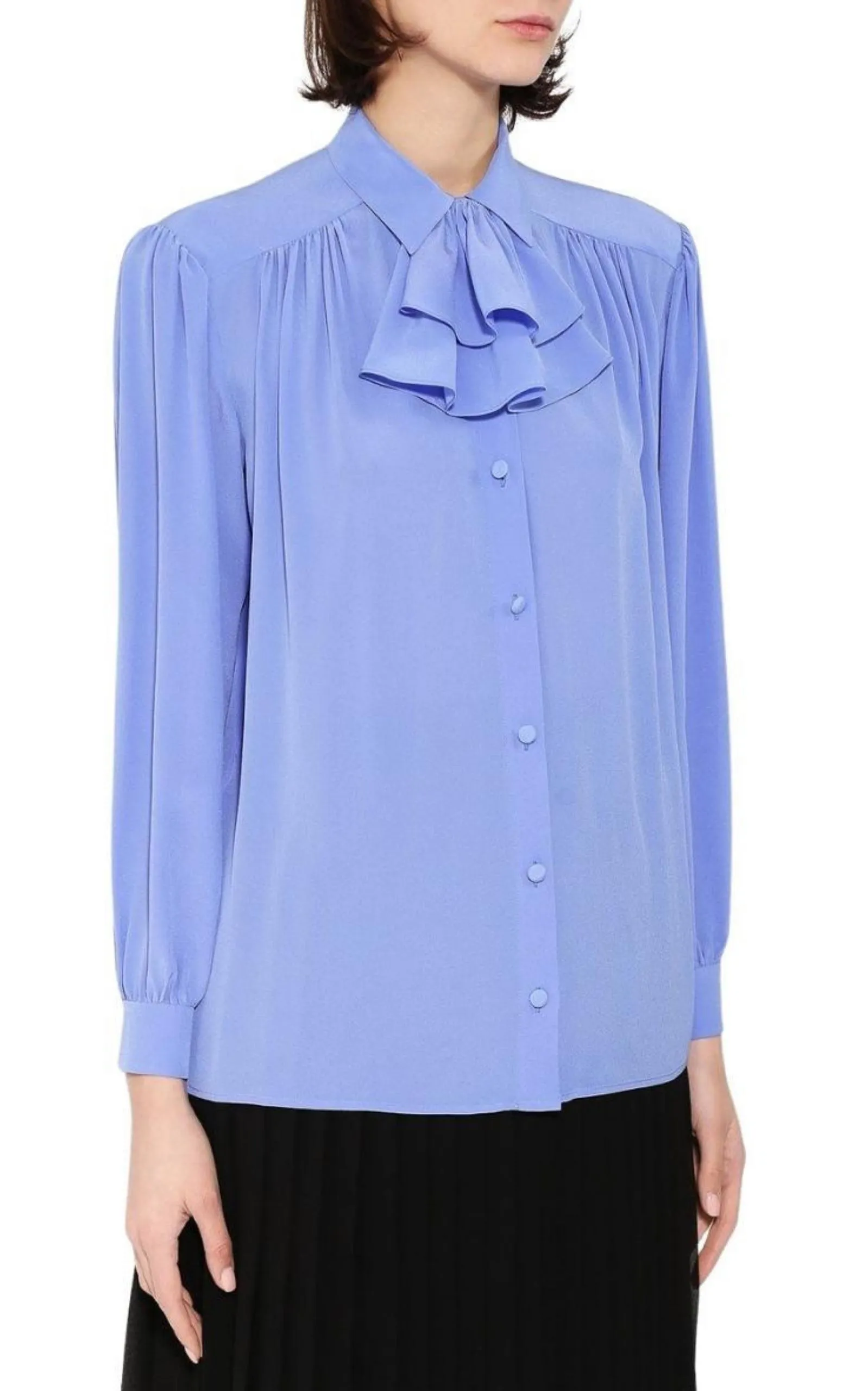 Ruffle-neck Silk Blouse sold by Runaway Catalog product image thumbnail 3