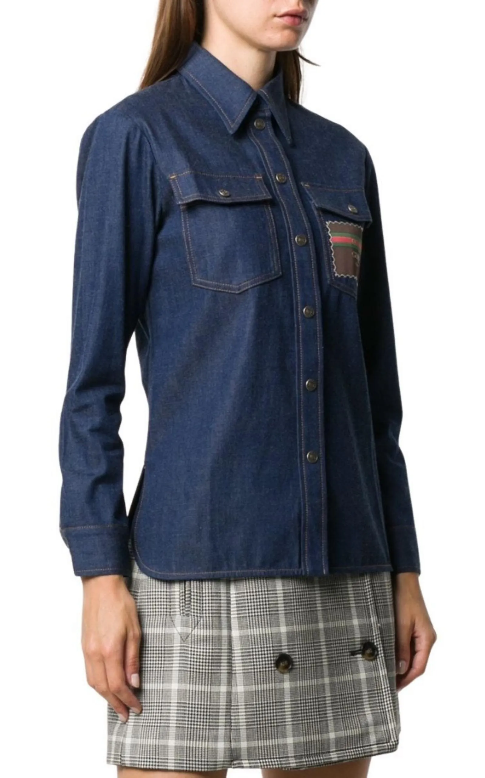 Logo-patch Denim Shirt sold by Runaway Catalog product image thumbnail 3