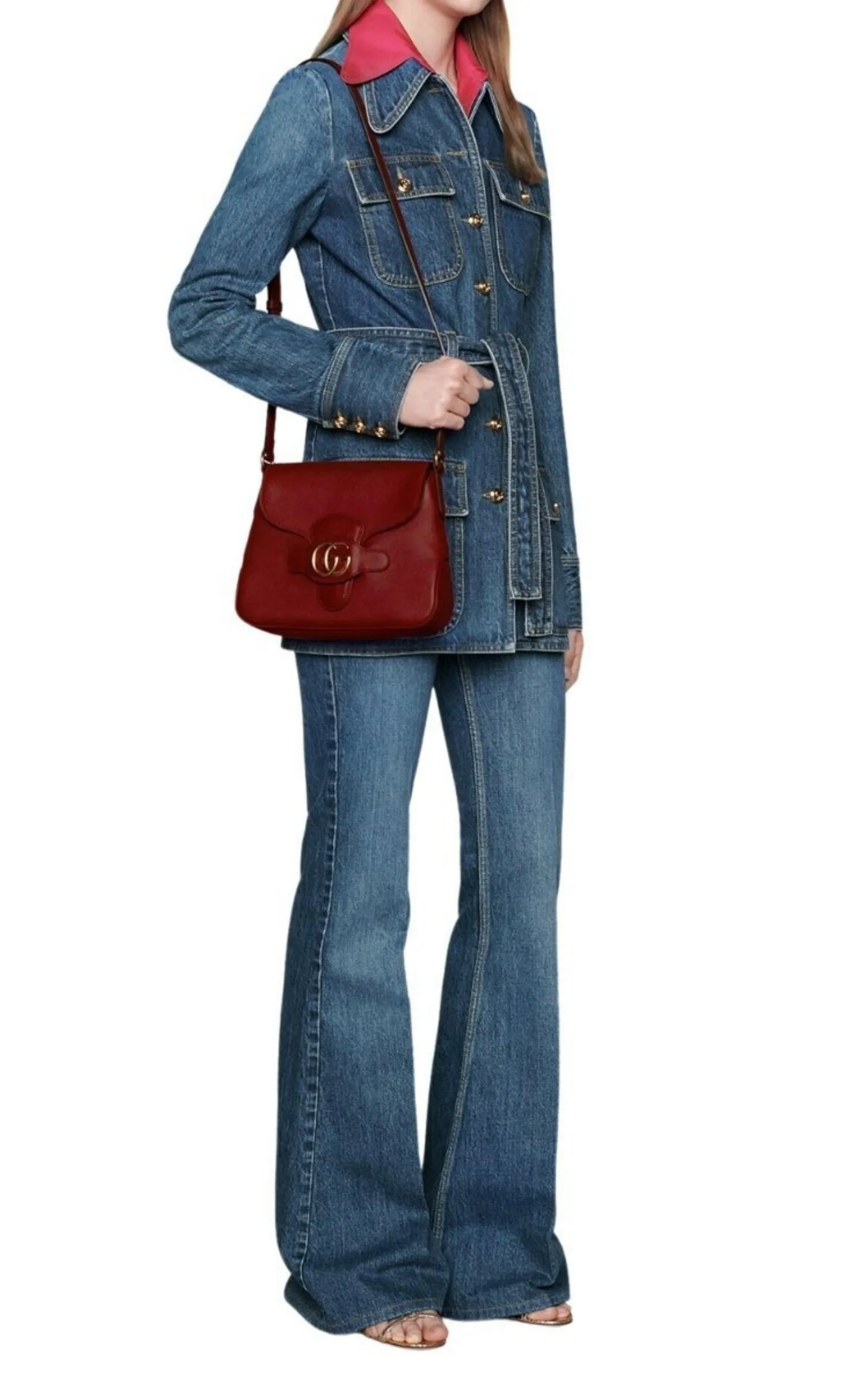 Small Messenger with Double GG Bag in Red sold by Runaway Catalog product image thumbnail 2