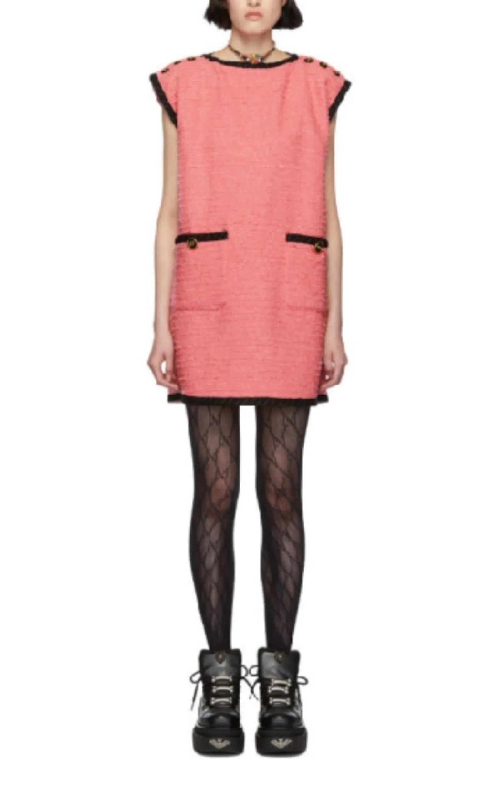 Wool Blend Pink Shift Dress sold by Runaway Catalog product image thumbnail 2
