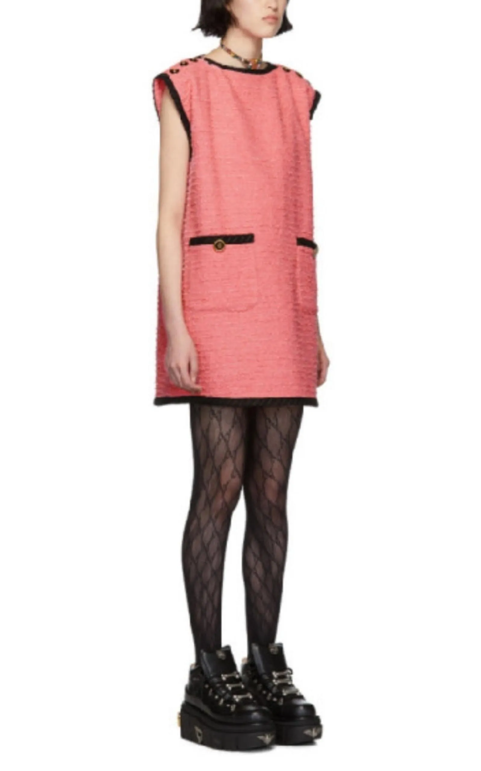 Wool Blend Pink Shift Dress sold by Runaway Catalog product image thumbnail 3