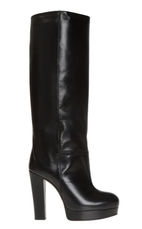 Leather Platform Knee High Boots sold by Runaway Catalog