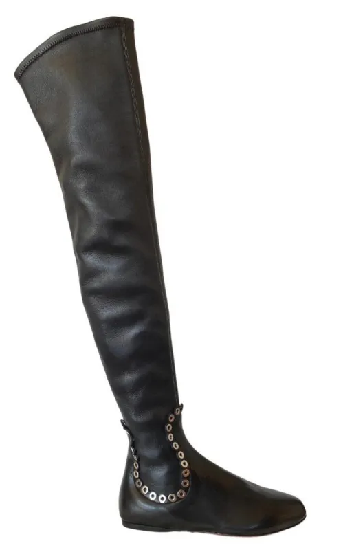 Over Knee Studded Flat Boots sold by Runaway Catalog