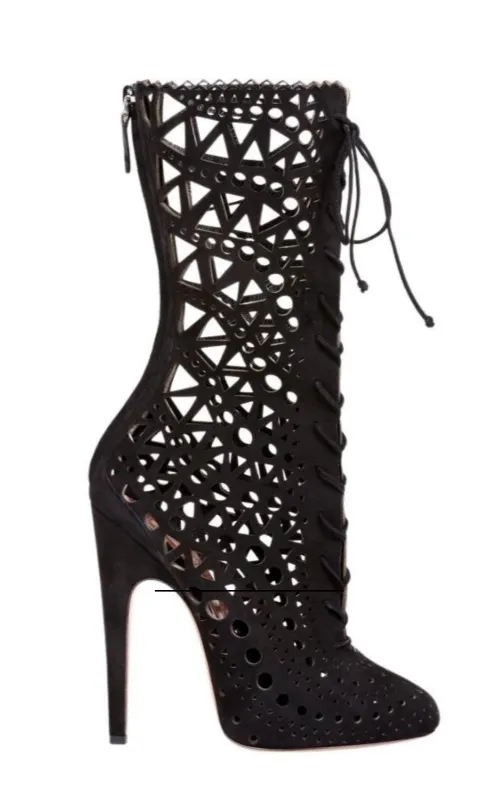 Mid Calf Stiletto Boots sold by Runaway Catalog