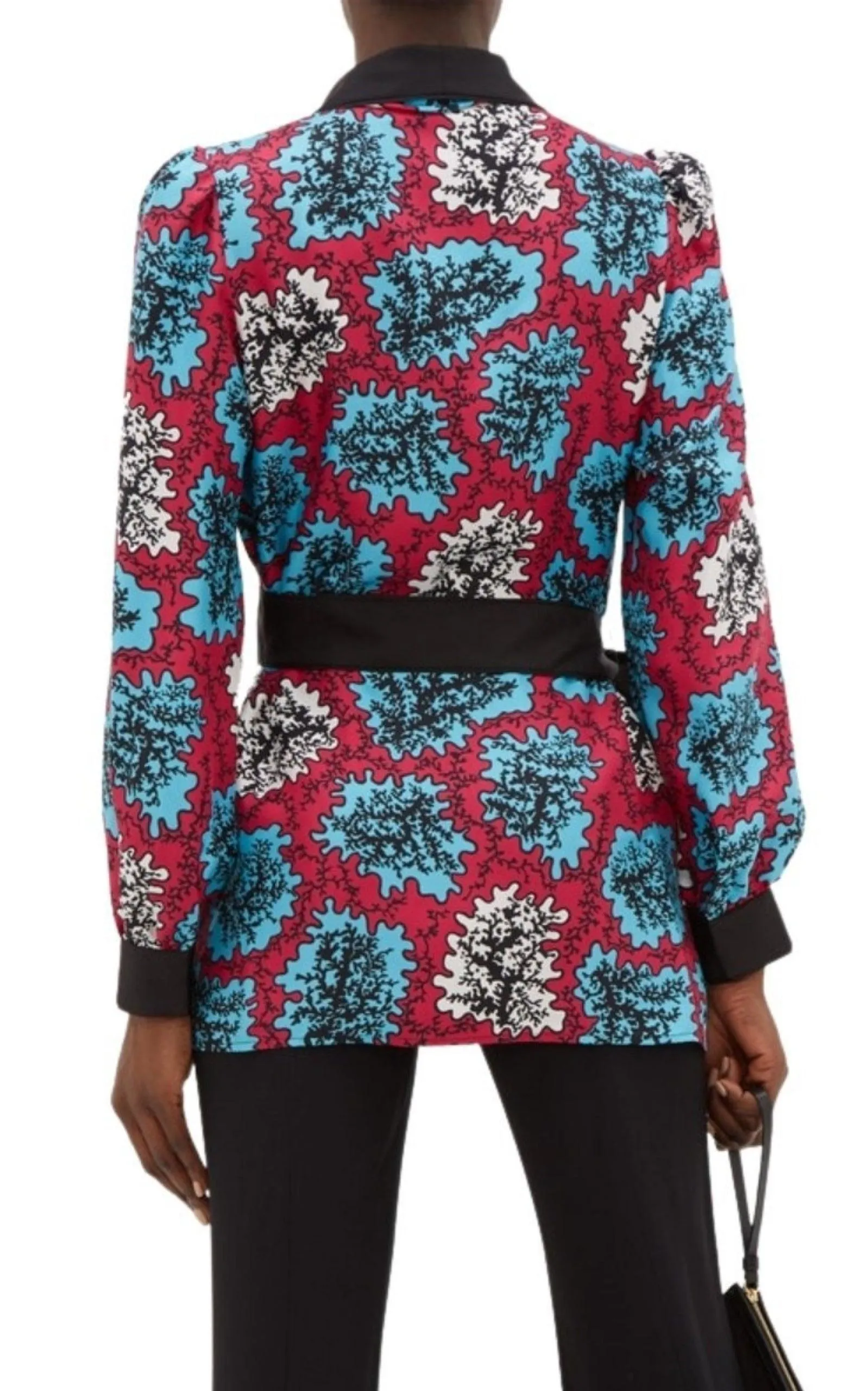 Darcy Coral Print Silk Jacket sold by Runaway Catalog product image thumbnail 4