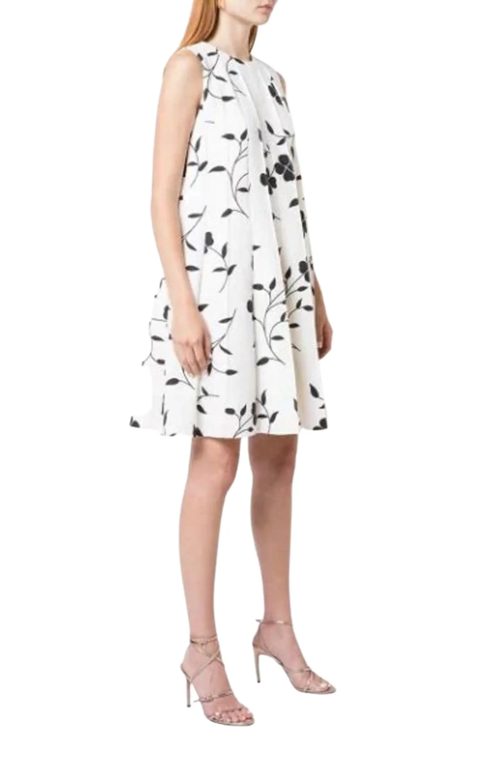 Pleated Floral-print Grain De Poudre Dress sold by Runaway Catalog product image thumbnail 4