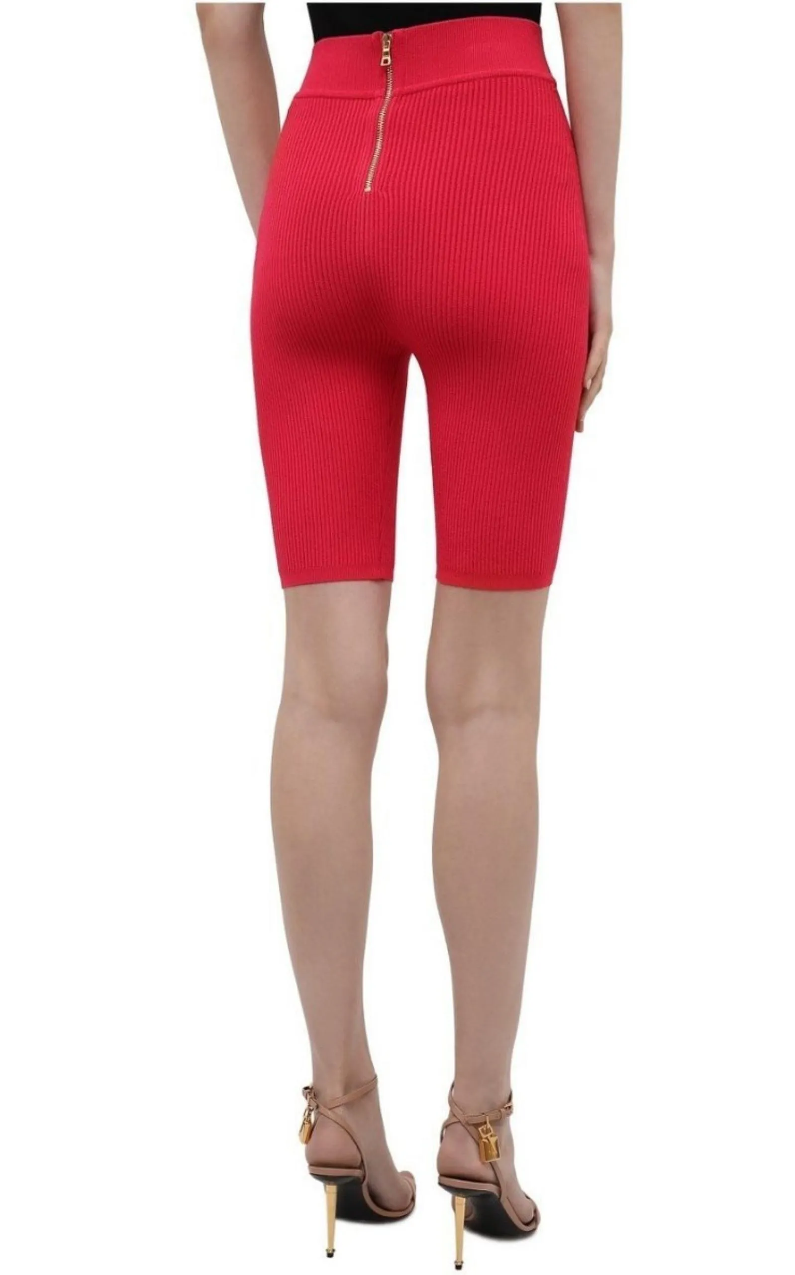 Button-embellished Ribbed Cycling Shorts sold by Runaway Catalog product image thumbnail 4