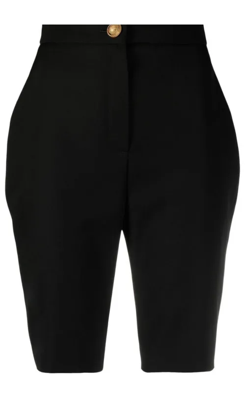 High-waisted Knee-length Wool Shorts sold by Runaway Catalog