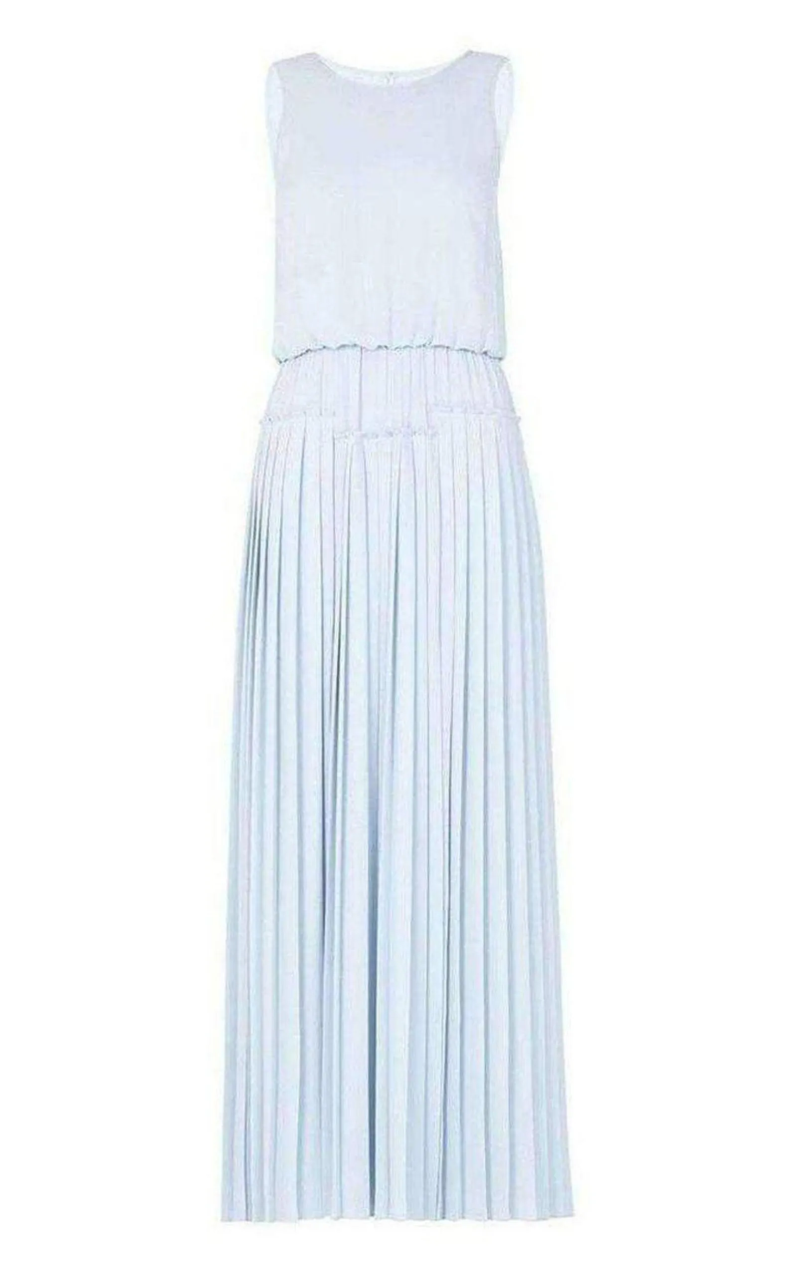 Jenine High Split Pleated Skirt Maxi Dress sold by Runaway Catalog