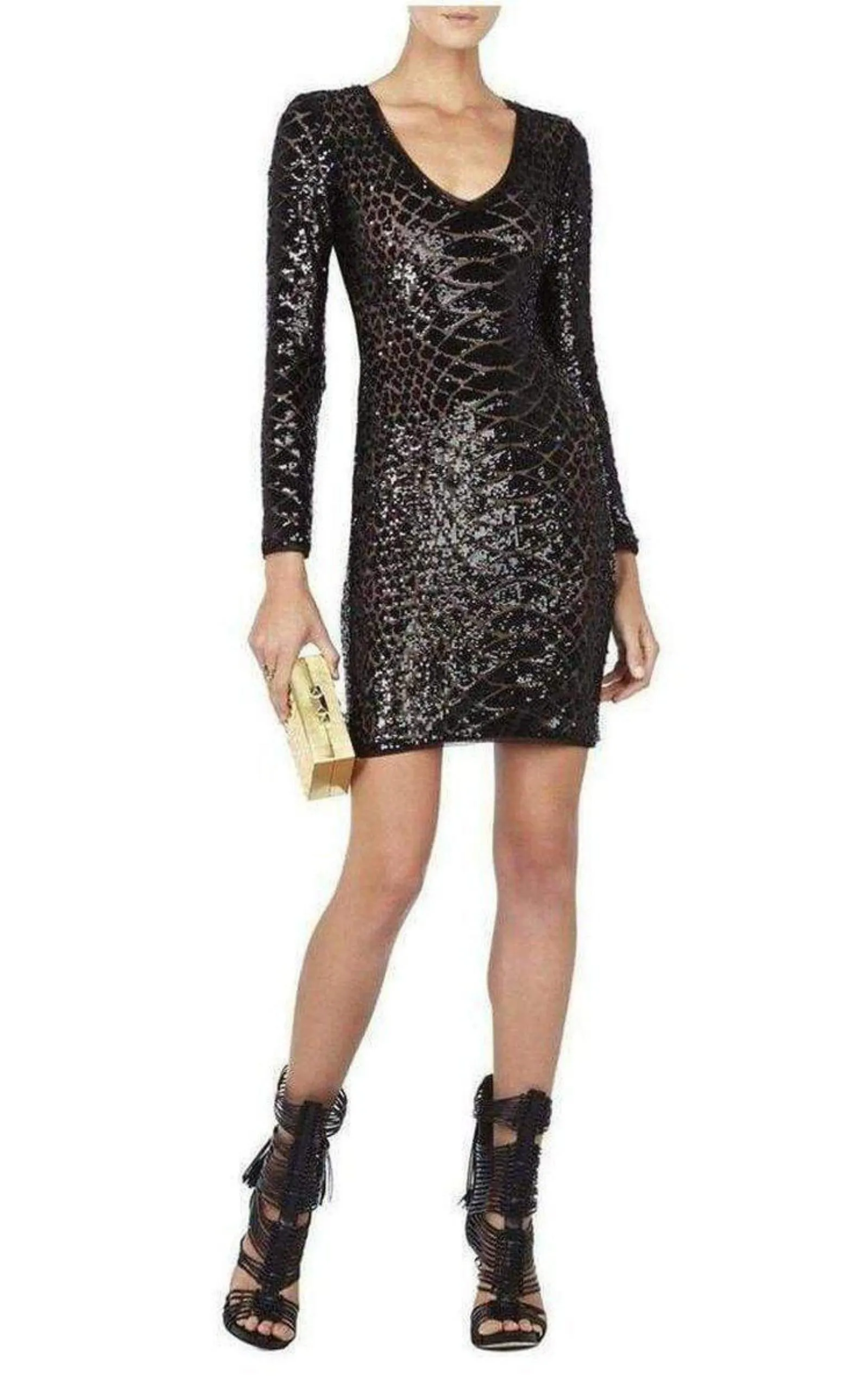 Sabryna Long Sleeve Python Sequin Dress sold by Runaway Catalog product image thumbnail 2