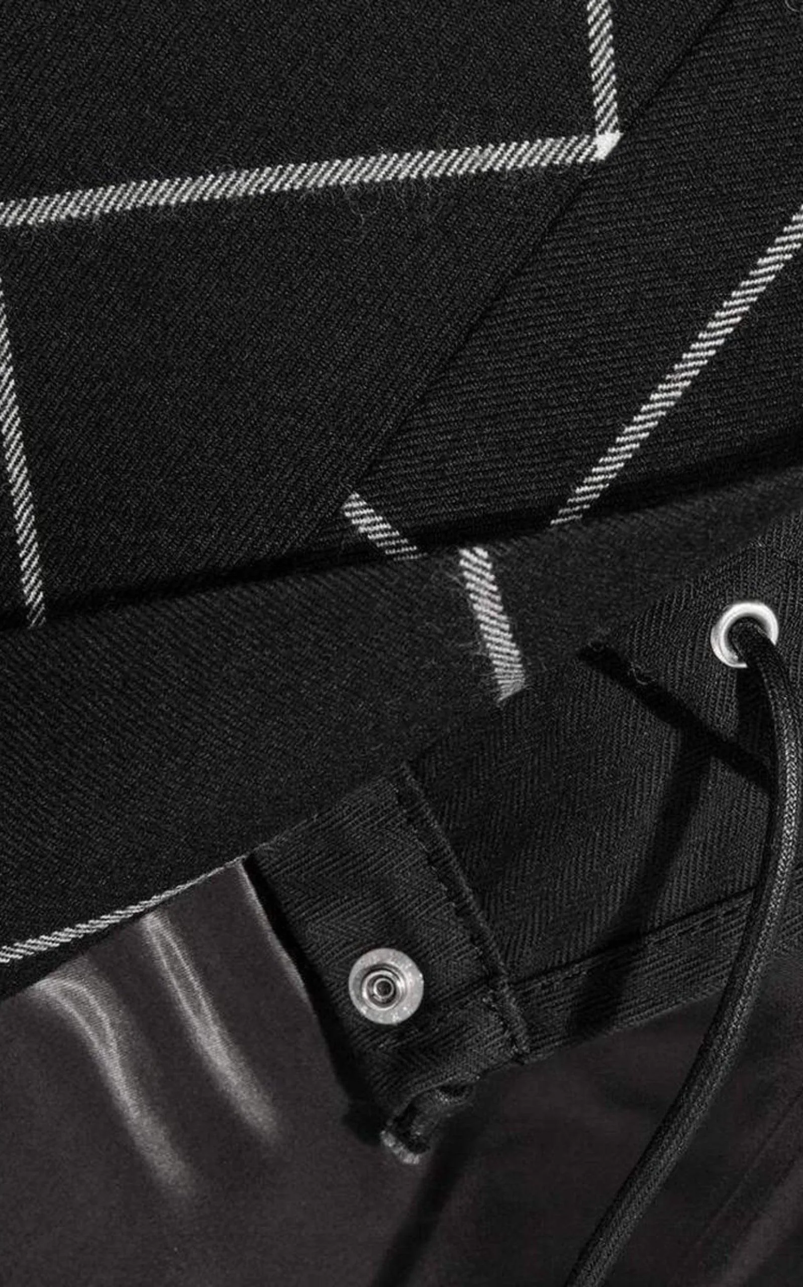 Cotton Twill-Paneled Checked Wool Skirt sold by Runaway Catalog product image thumbnail 5