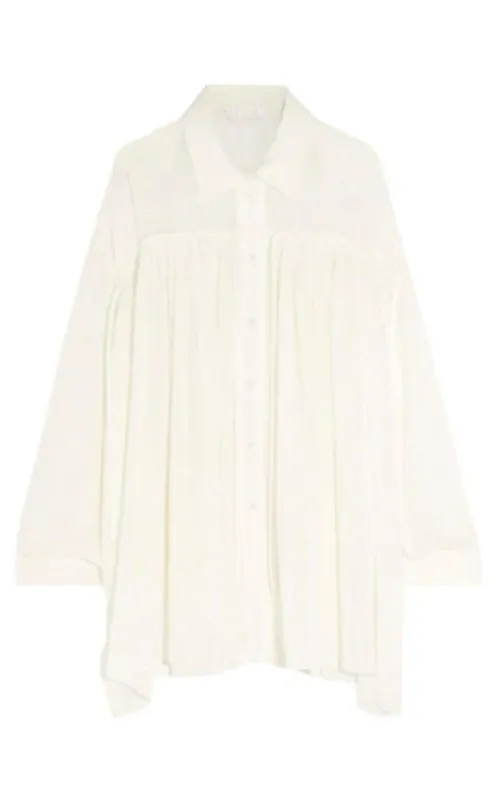 Oversize fine Crepe Shirt made by Chloe