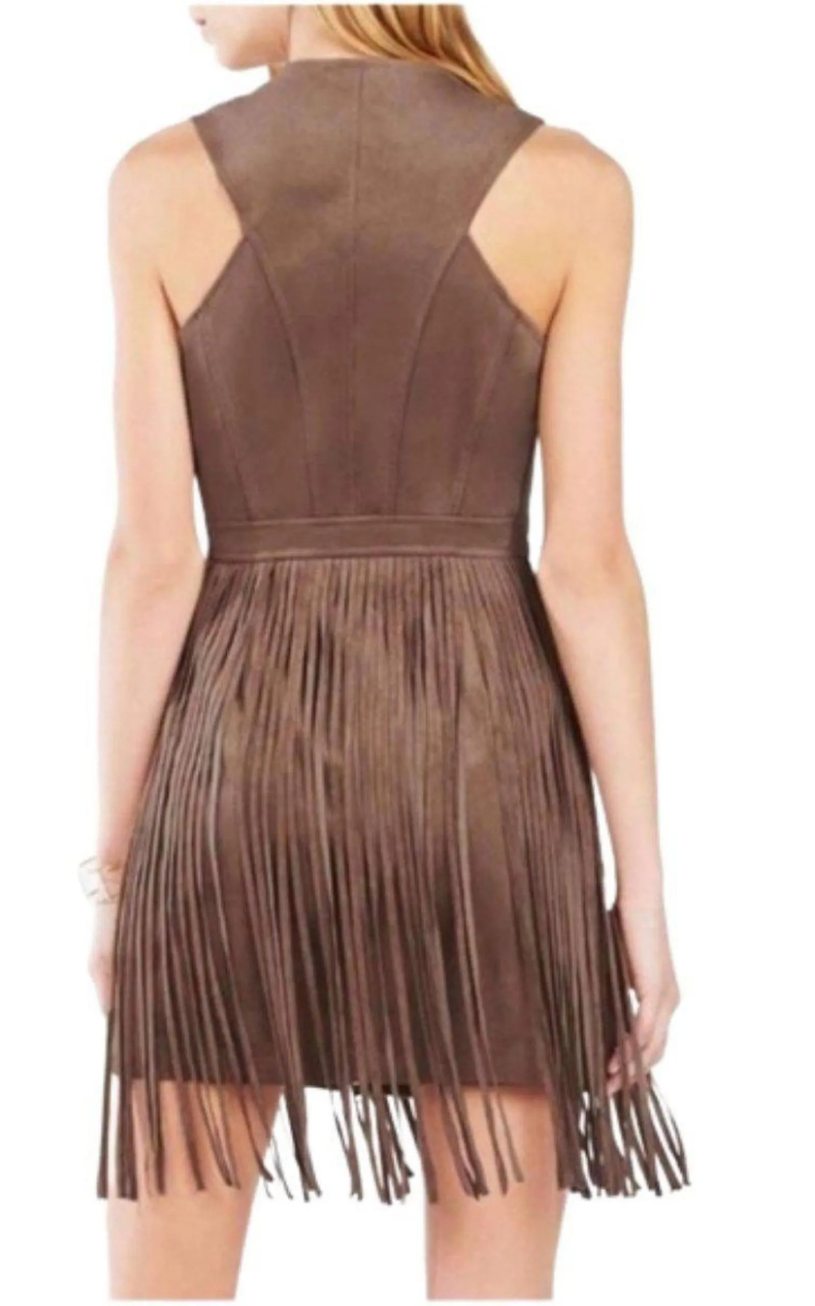 Hamin Fringe Faux Suede Vest Dress sold by Runaway Catalog product image thumbnail 3