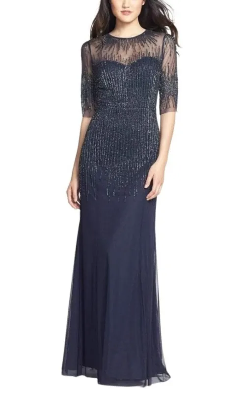 Embellished Illusion Jewel Sheath Gown sold by Runaway Catalog