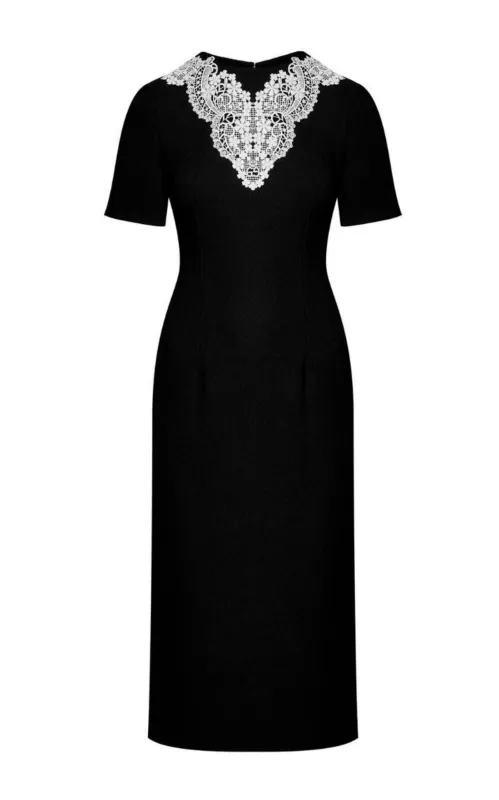 Wool Sable Lace Midi Dress sold by Runaway Catalog