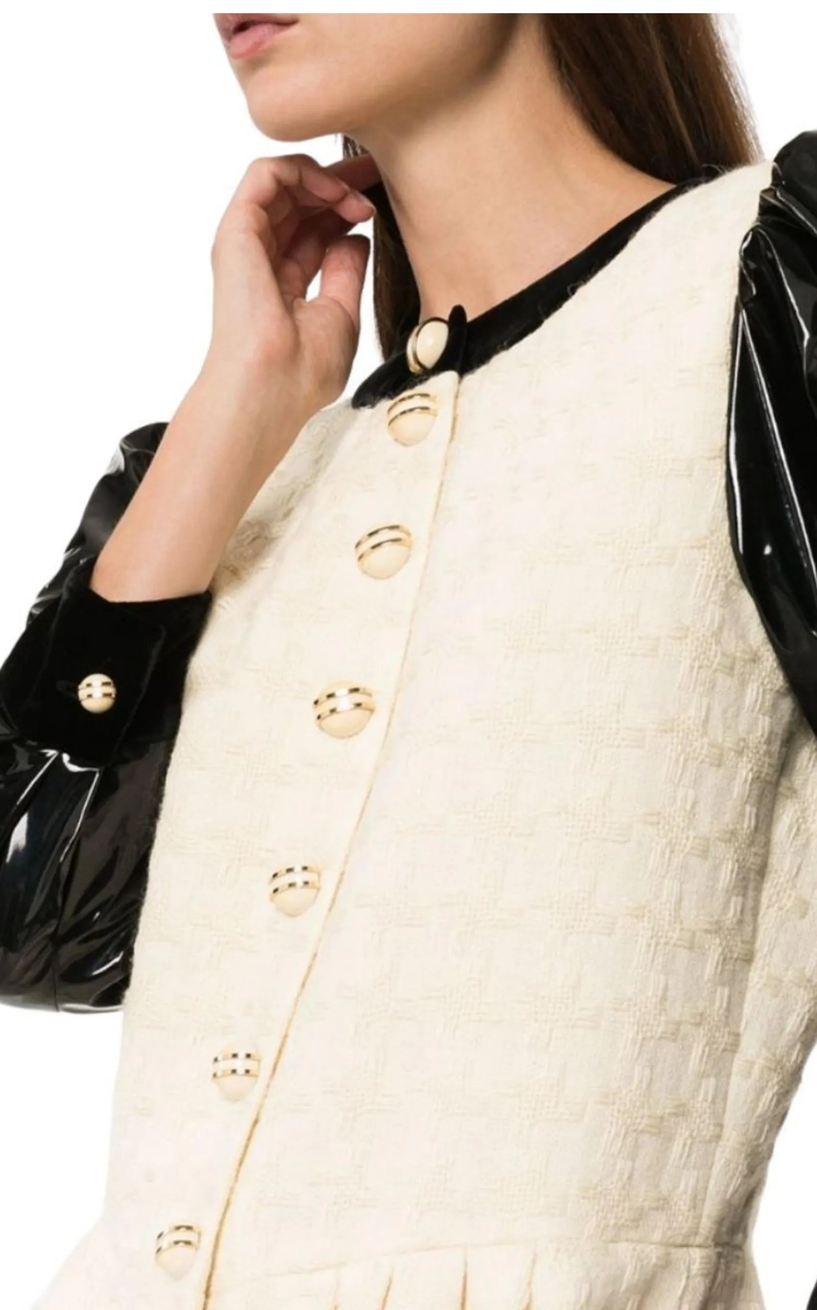 Vinyl-Sleeve Flared Mini Dress sold by Runaway Catalog product image thumbnail 5