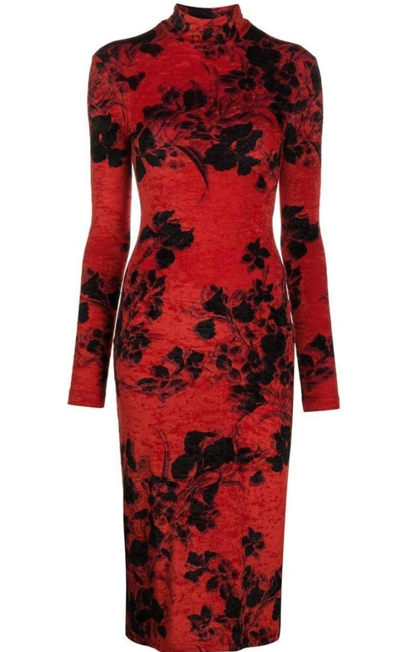 Floral-Print Turtleneck Dress sold by Runaway Catalog