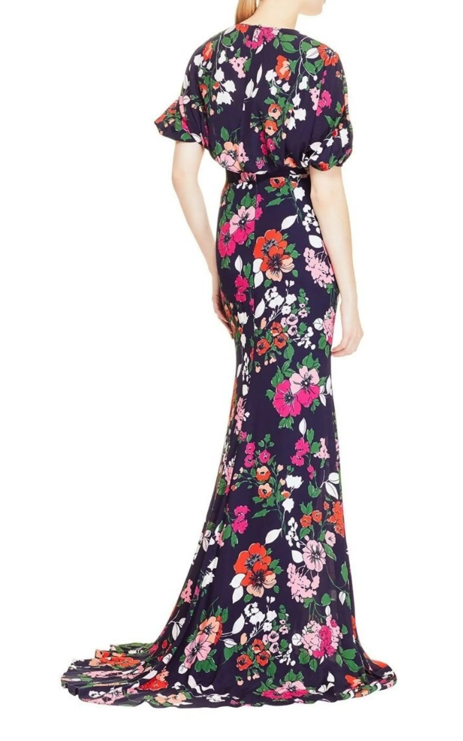 Floral Printed Georgette V-Neck Gown sold by Runaway Catalog product image thumbnail 4