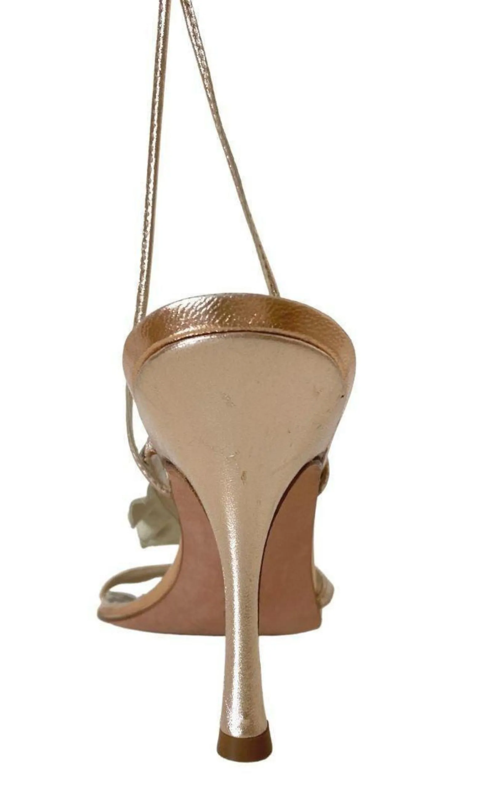 Rose Gold Leather Strappy Sandals sold by Runaway Catalog product image thumbnail 3