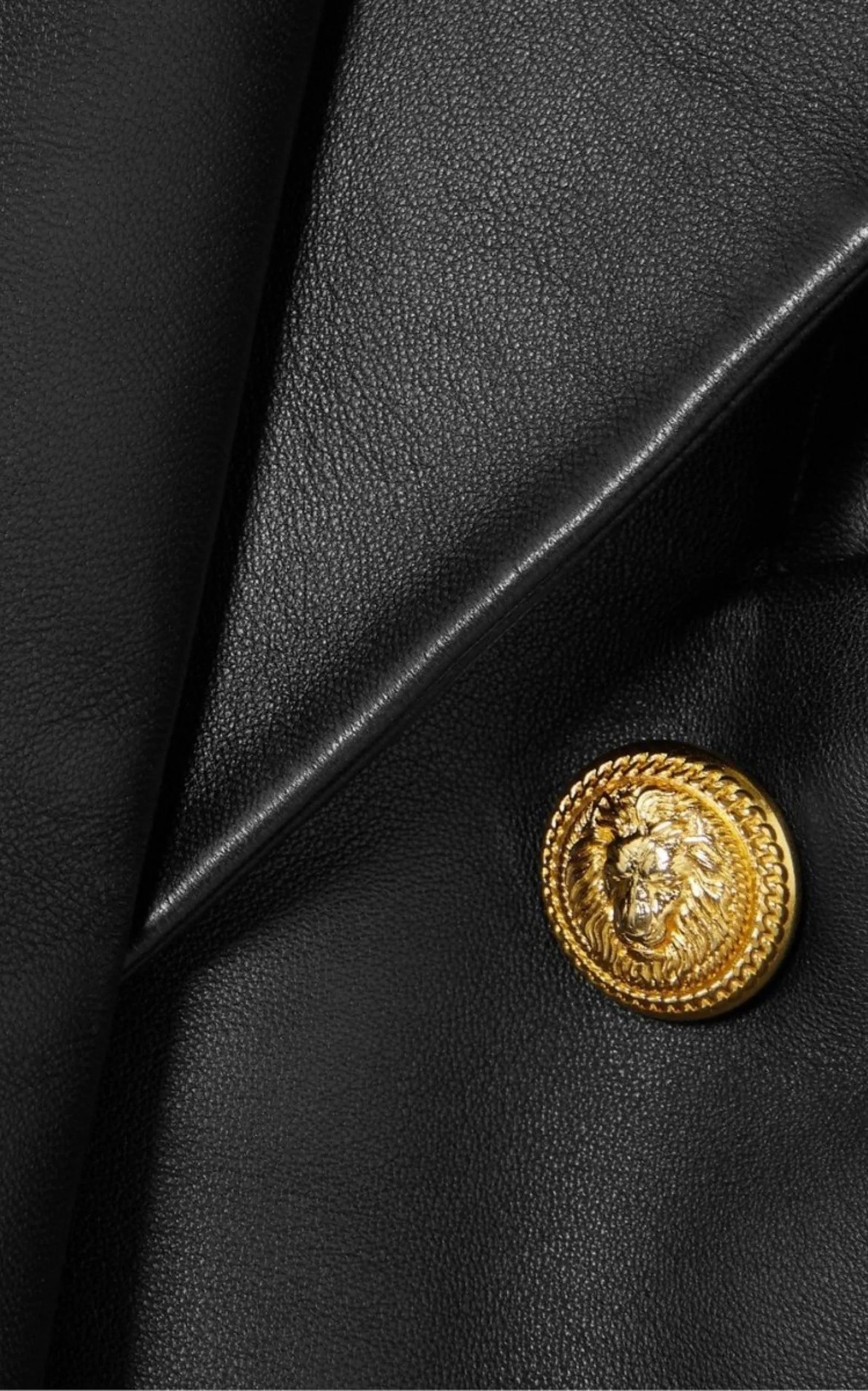Black Leather Double-Breasted Blazer sold by Runaway Catalog product image thumbnail 5