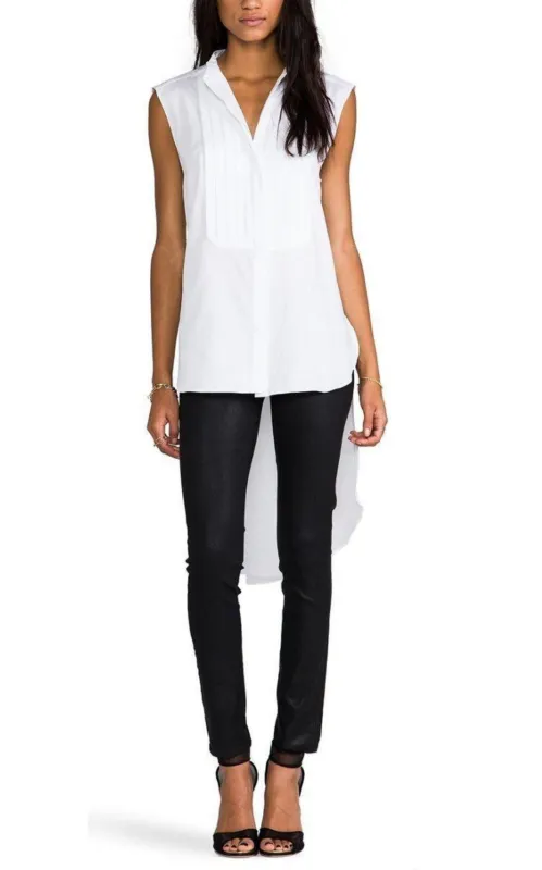 White Silk Callista Top made by BCBGMaxAzria