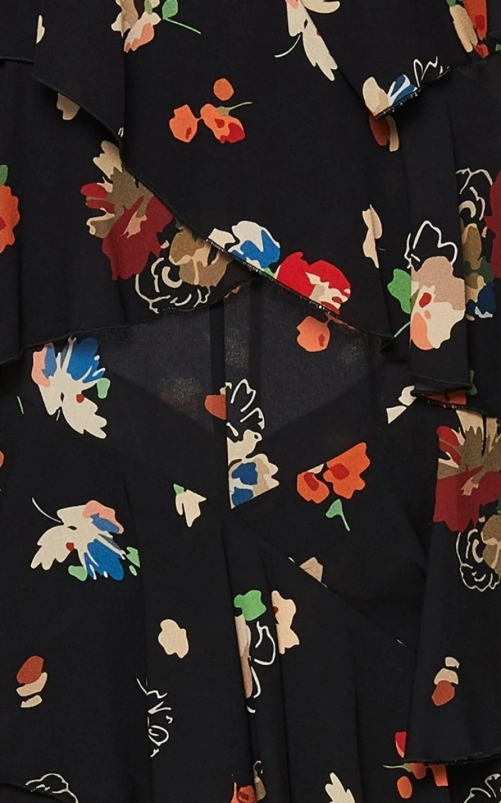 Nina Simone Floral Ruffle Silk Skirt sold by Runaway Catalog product image thumbnail 4