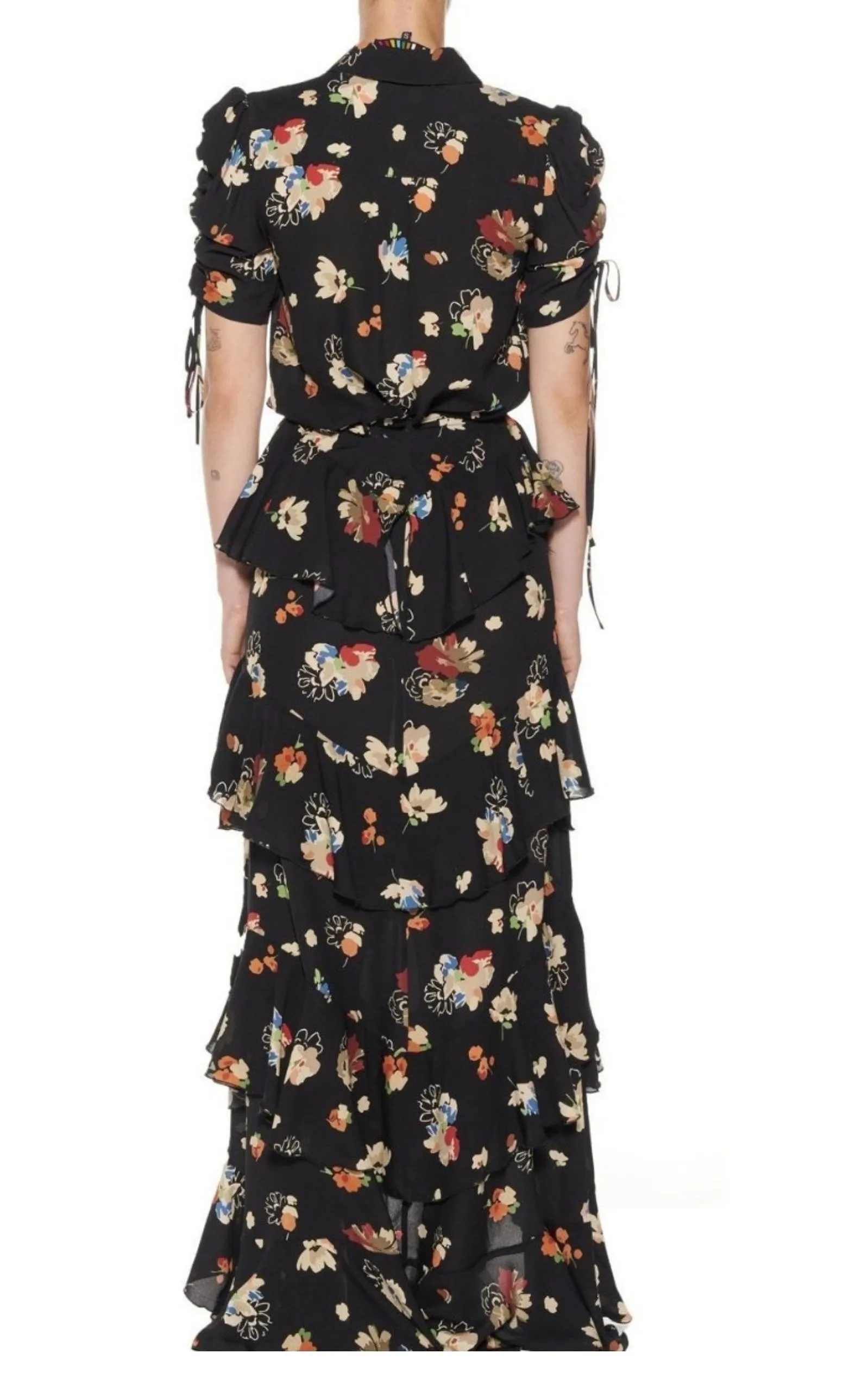 Nina Simone Floral Ruffle Silk Skirt sold by Runaway Catalog product image thumbnail 3