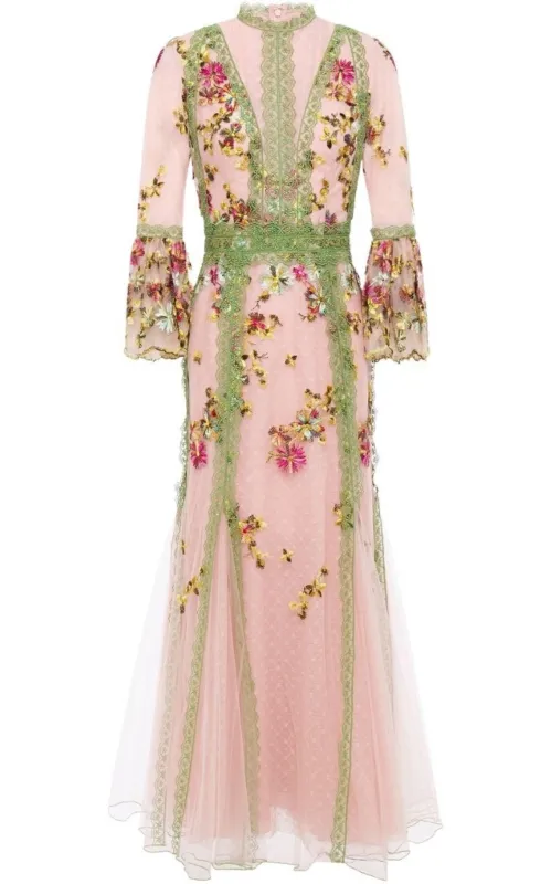 Lace-trimmed Embroidered Tulle Gown made by Runaway Catalog