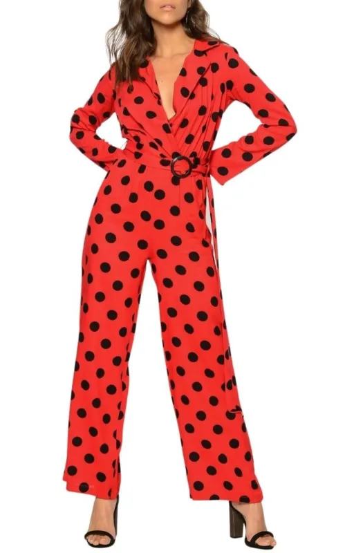 Red Polka Dot Jumpsuit sold by Runaway Catalog