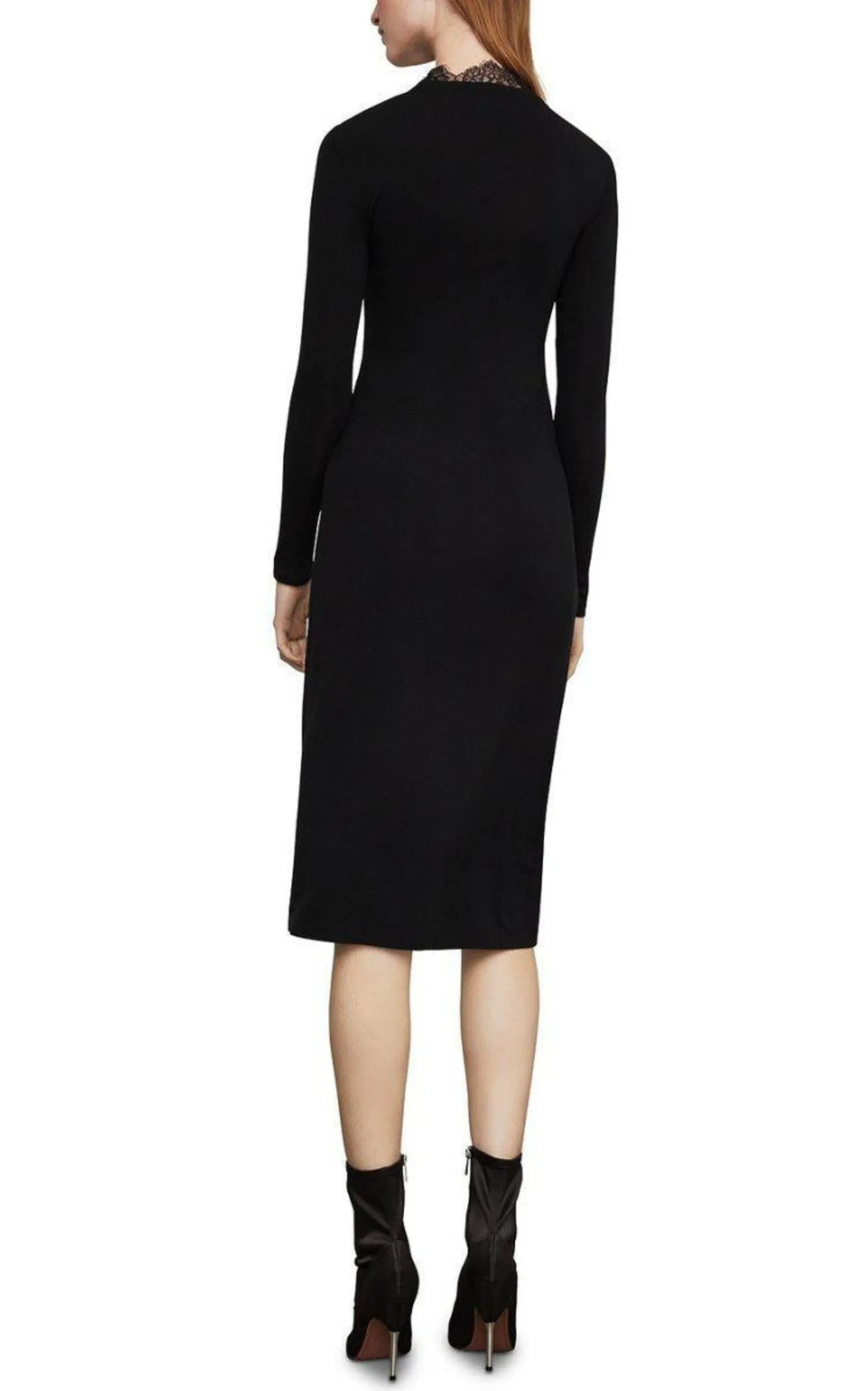 Black Lace-Trim Midi Dress sold by Runaway Catalog product image thumbnail 3