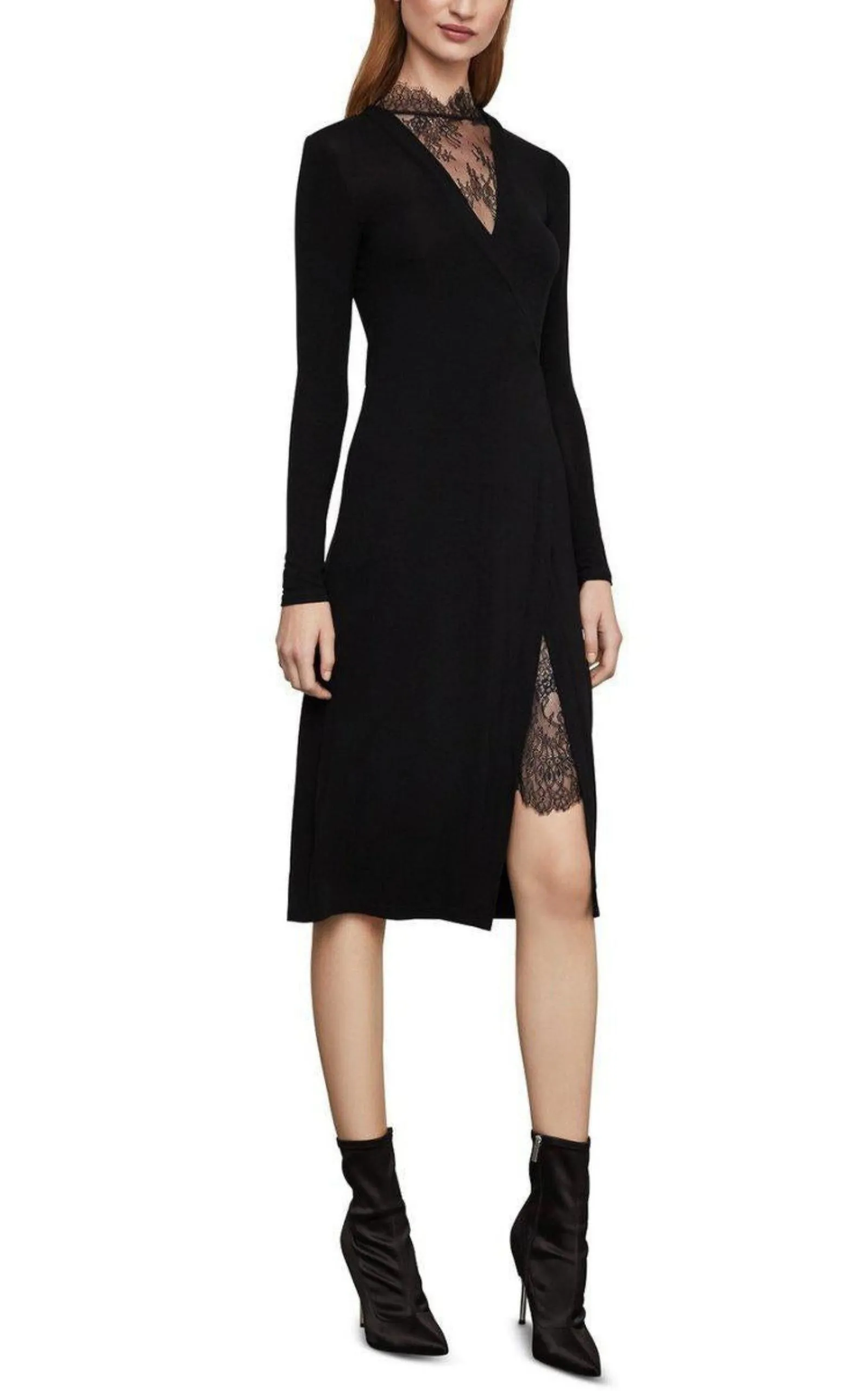 Black Lace-Trim Midi Dress sold by Runaway Catalog product image thumbnail 2
