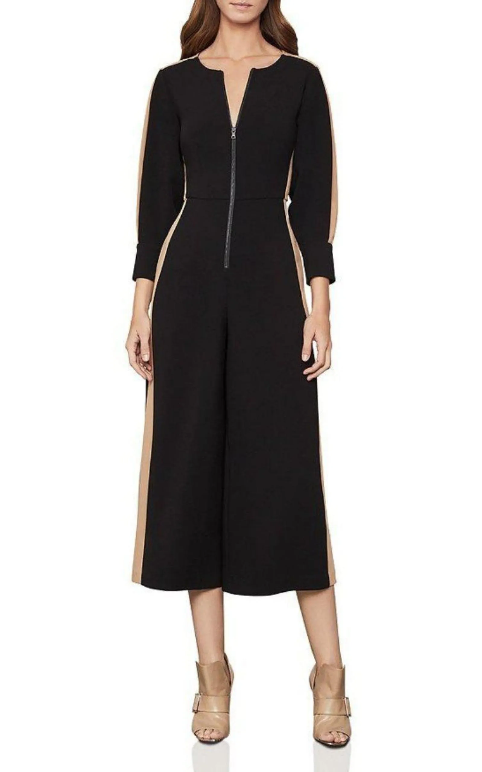 Zip-front Cropped Wide Leg Jumpsuit sold by Runaway Catalog product image thumbnail 2