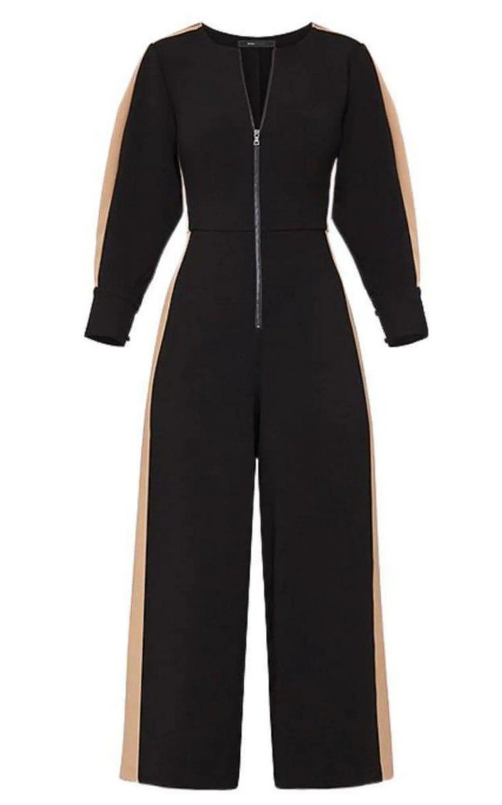 Zip-front Cropped Wide Leg Jumpsuit sold by Runaway Catalog