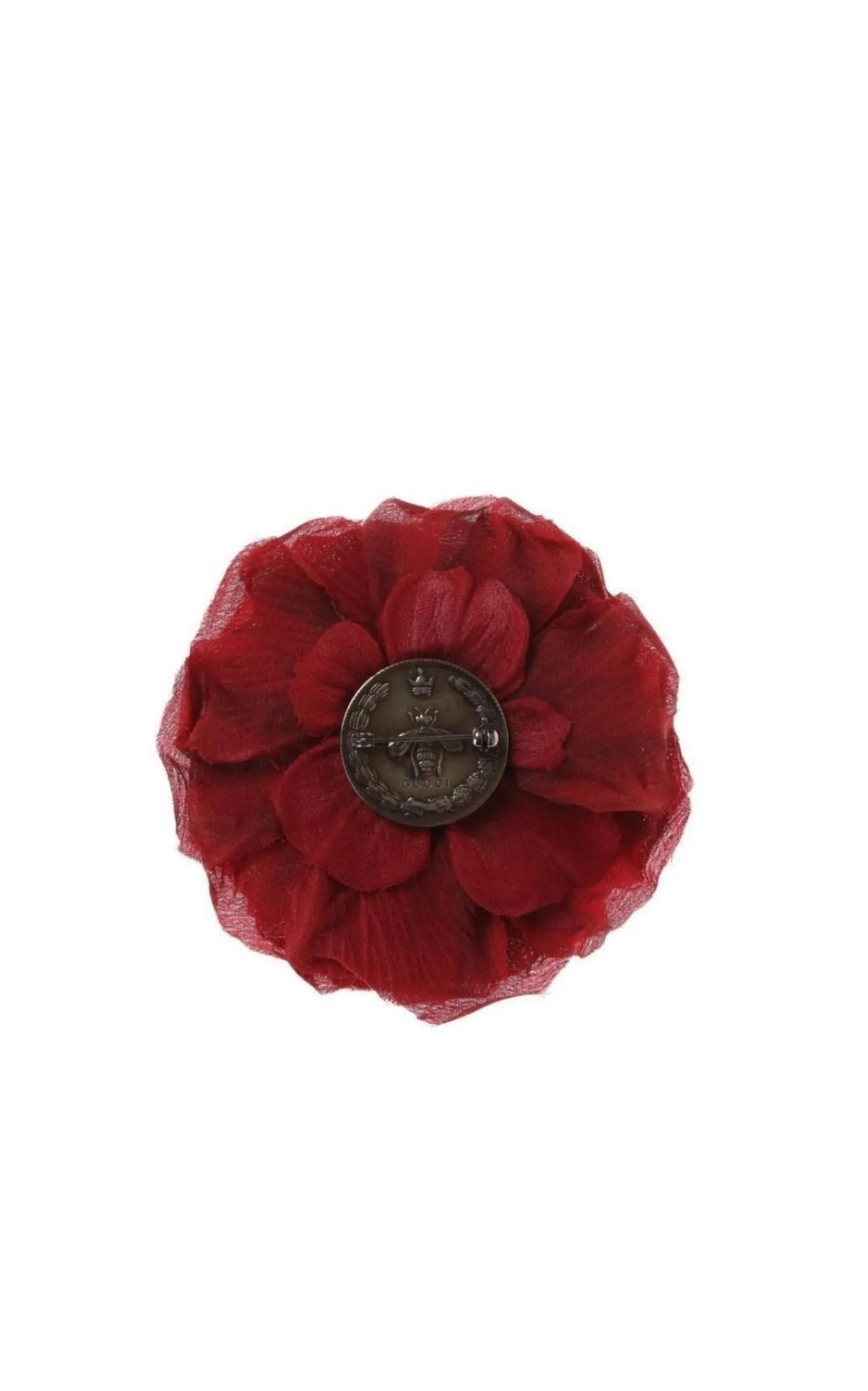Red Silk Flower Brooch sold by Runaway Catalog product image thumbnail 2