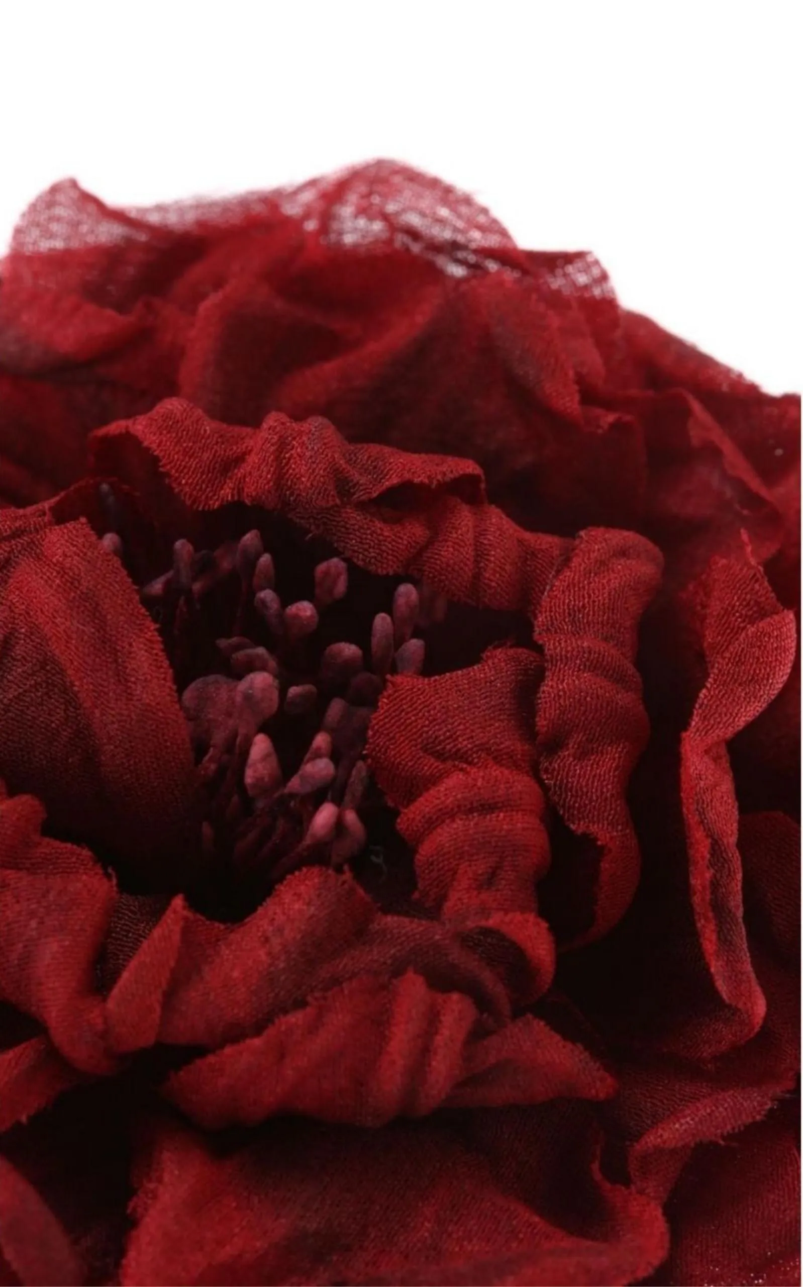 Red Silk Flower Brooch sold by Runaway Catalog product image thumbnail 3