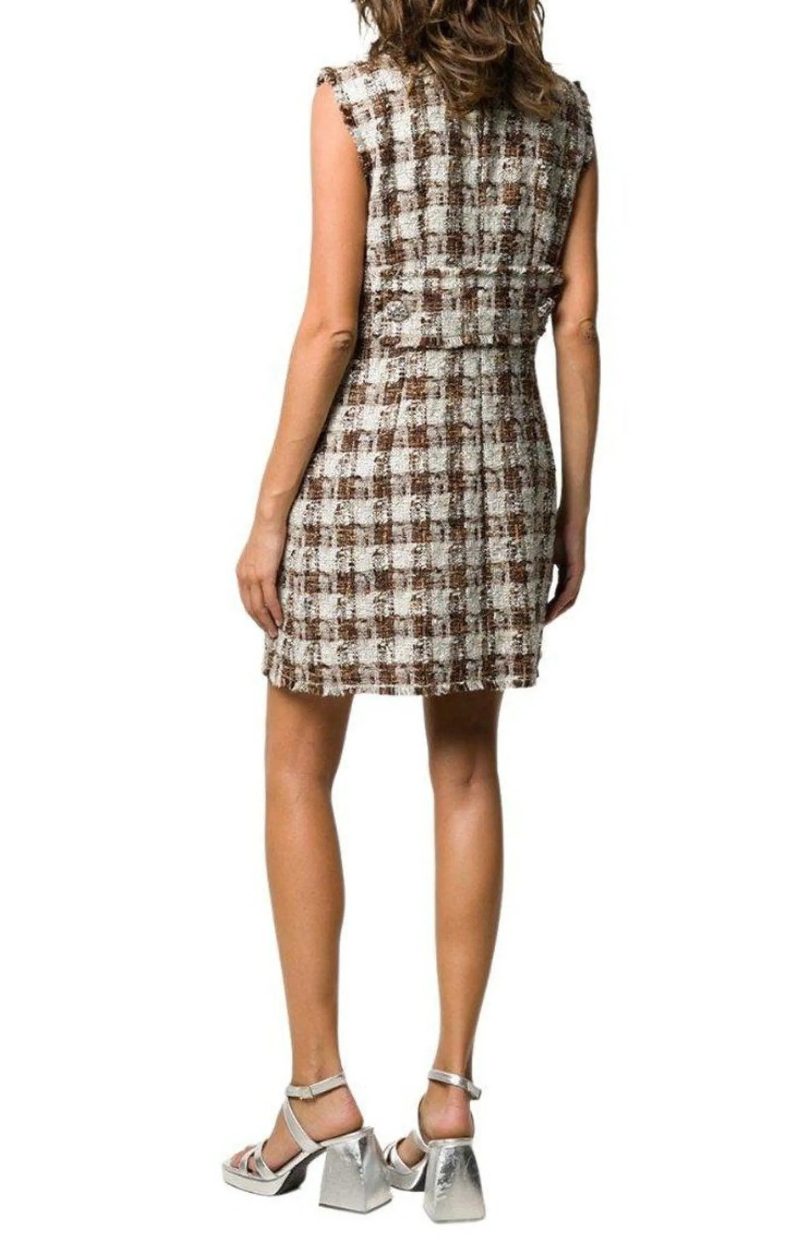 Embellished Checked Tweed Shift Dress sold by Runaway Catalog product image thumbnail 4