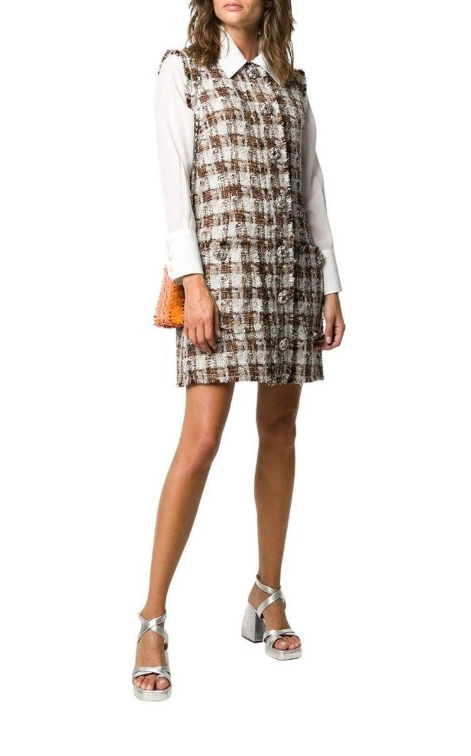 Embellished Checked Tweed Shift Dress sold by Runaway Catalog product image thumbnail 2