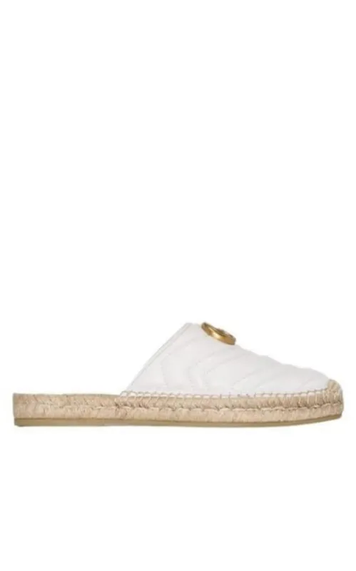 White Pilar Leather Espadrilles sold by Runaway Catalog
