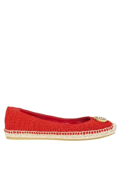 Red Lilibeth GG Faux Pearl-embellished Espadrilles sold by Runaway Catalog