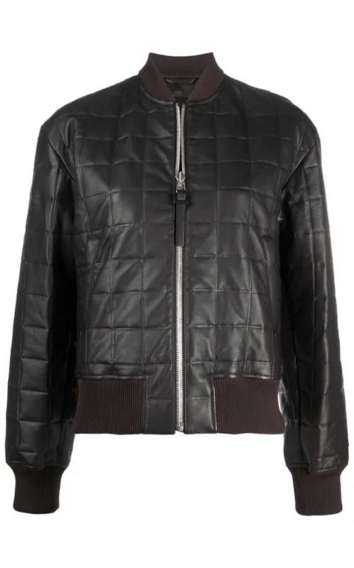 Quilted Leather Bomber Jacket sold by Runaway Catalog