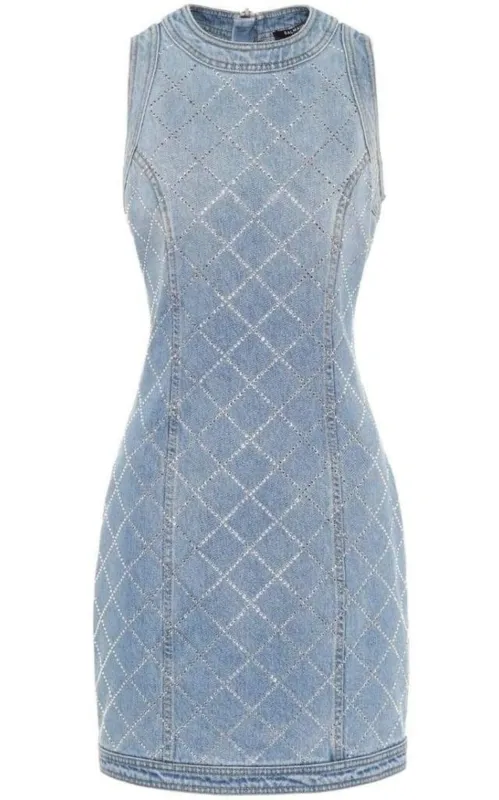 Embellished Denim Mini Dress sold by Runaway Catalog