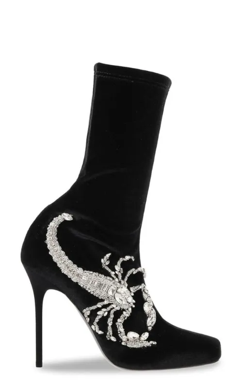 Scorpion Embellished Sock Boots sold by Runaway Catalog