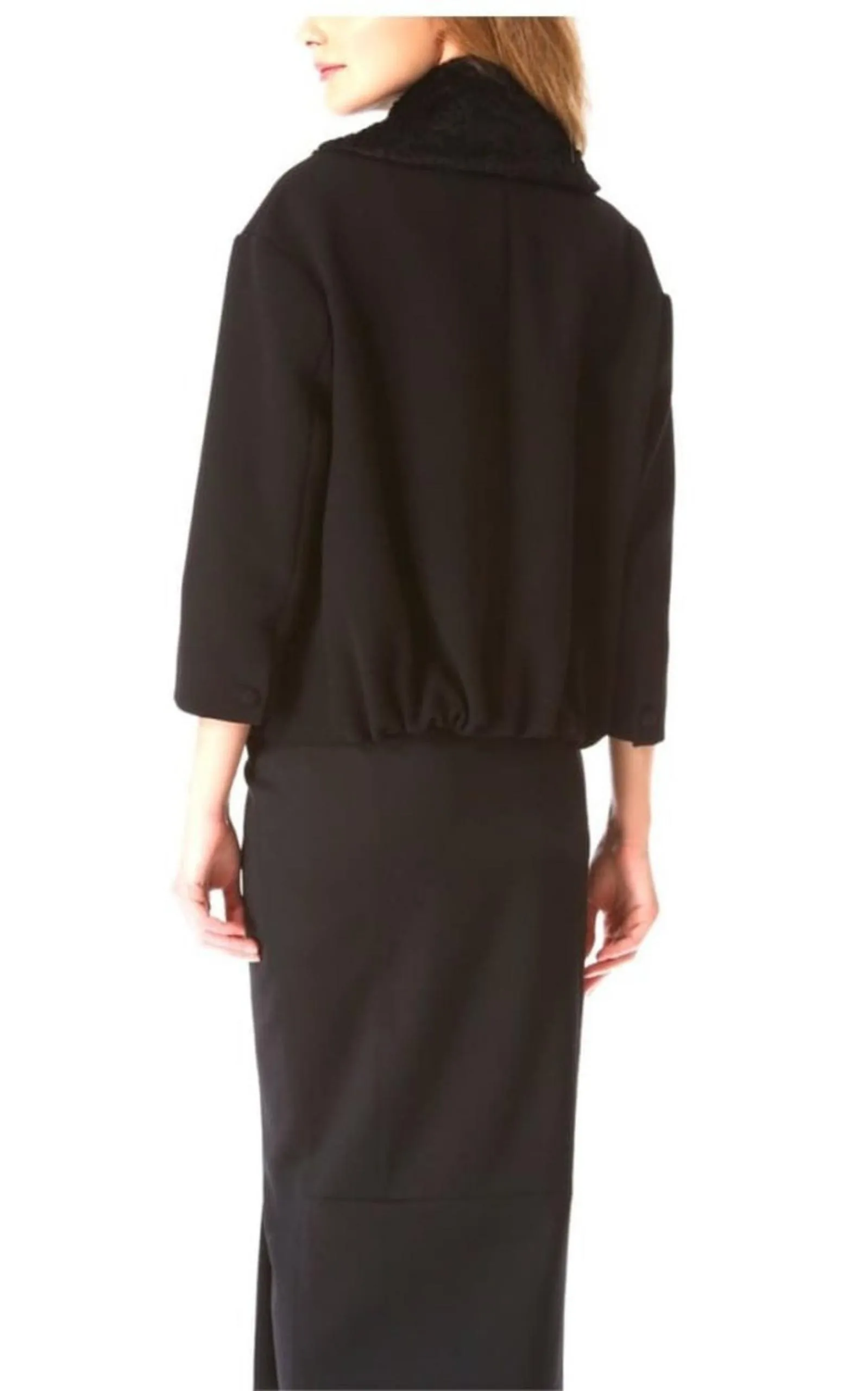 Black Fur Astrakan Collar Jacket sold by Runaway Catalog product image thumbnail 3