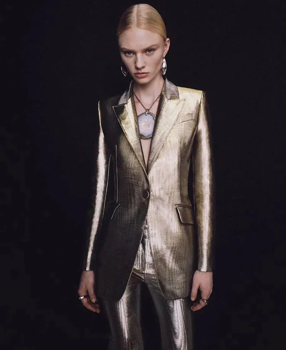 Metallic Moire Cigarette Pants sold by Runaway Catalog product image thumbnail 2