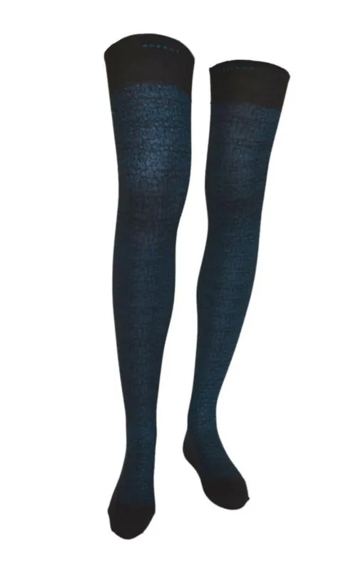 Merino Wool Luxurious Logo Stockings made by Runaway Catalog