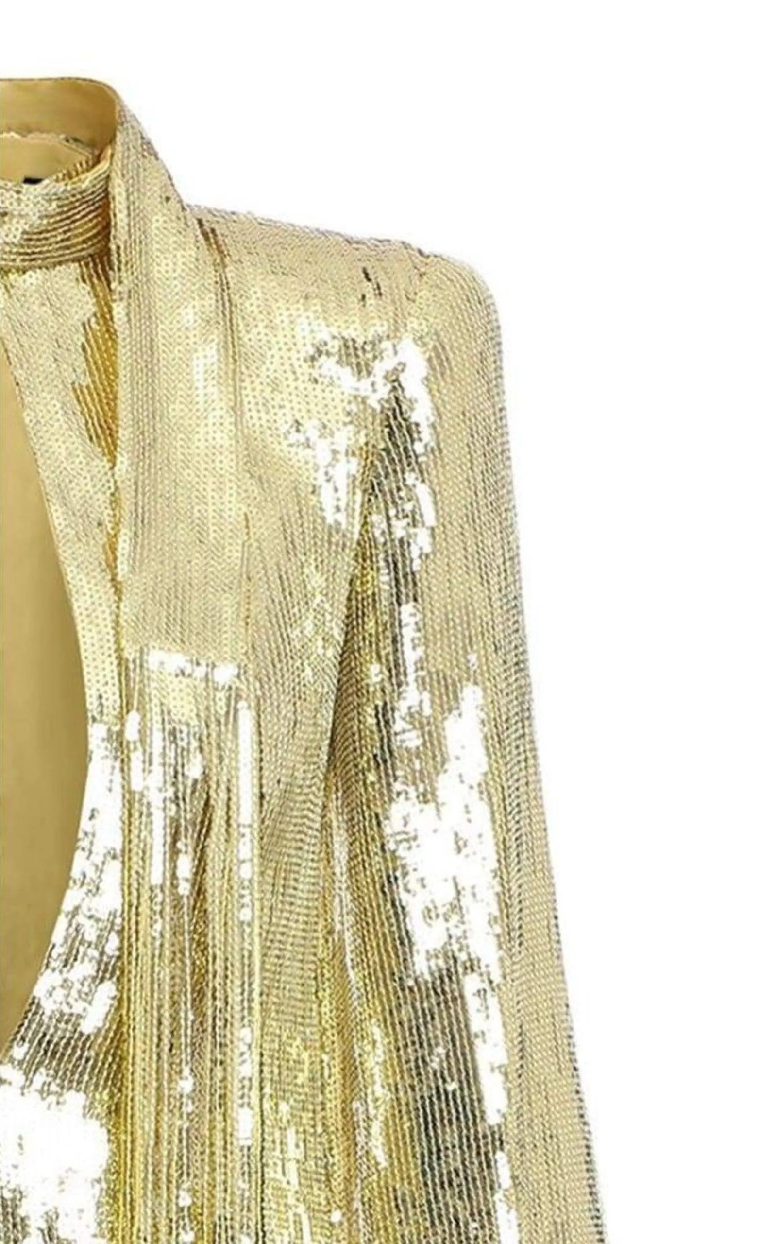 Fringed Gold Sequined Midi Dress sold by Runaway Catalog product image thumbnail 5