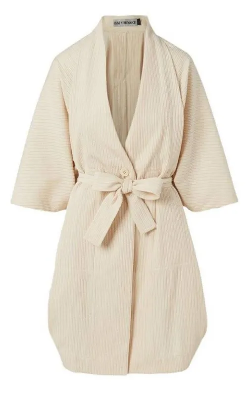 Sashiko Wrap Cotton Blend Jacket made by Issey Miyake