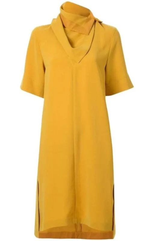 Scarf Neck Crepe Dress sold by Runaway Catalog