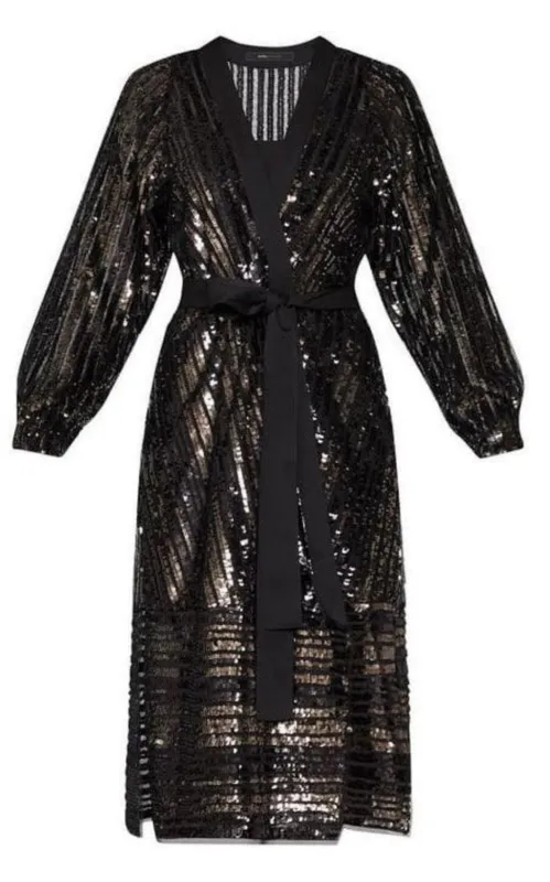 Sequin Wrap Dress sold by Runaway Catalog